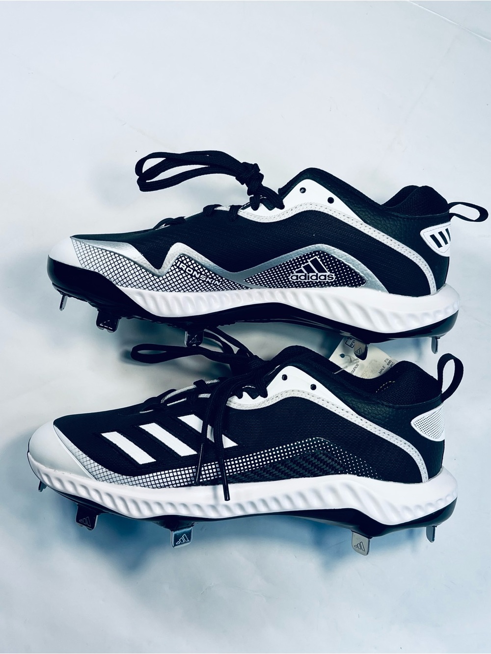 Adidas Icon 6 Bounce Baseball Cleats #EG7603 Black White Men's Size :8 NWT